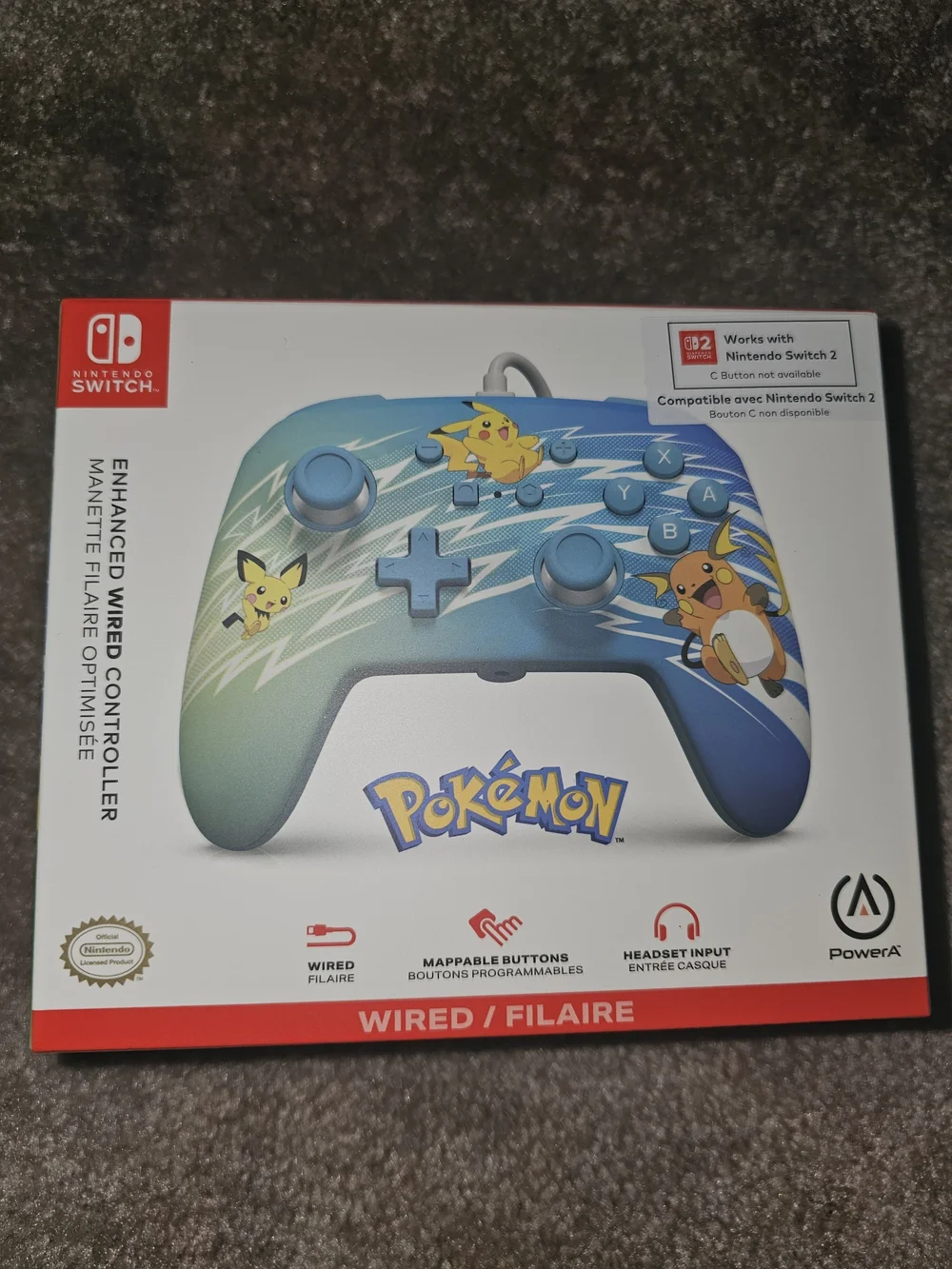 Nintendo Pokémon Wired Controller - Blue Green Gradient
